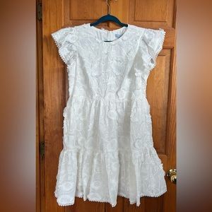 Antonio Melani Cory Embroidered Floral Dress, White, Size 10 and Size 12
